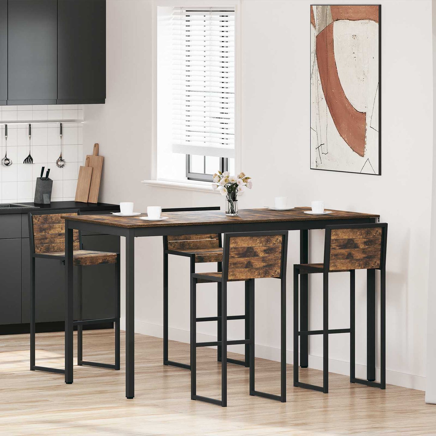 Standing Bar Table Engineered Wood