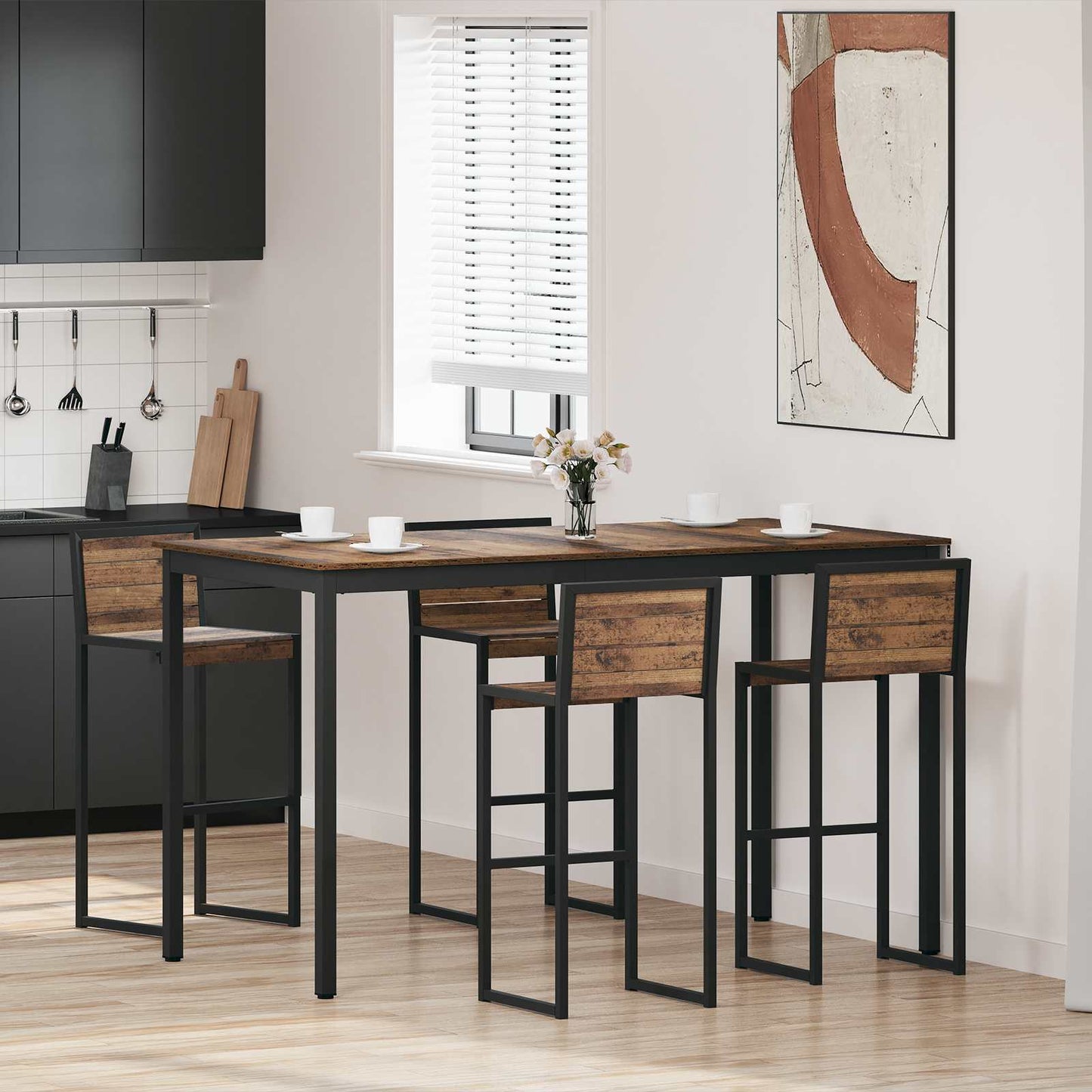Standing Bar Table Engineered Wood