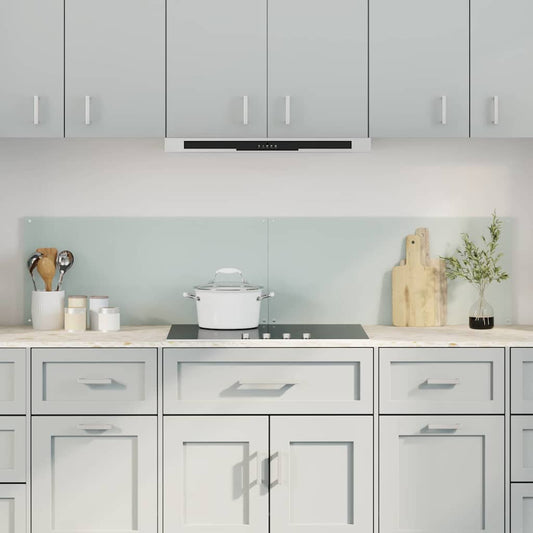 Kitchen Backsplash 2 pcs White 90 x 40 cm Tempered Glass