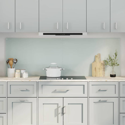 Kitchen Backsplash 2 pcs White 90 x 60 cm Tempered Glass