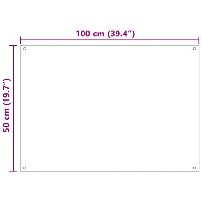 Kitchen Backsplash 2 pcs White 100 x 50 cm Tempered Glass
