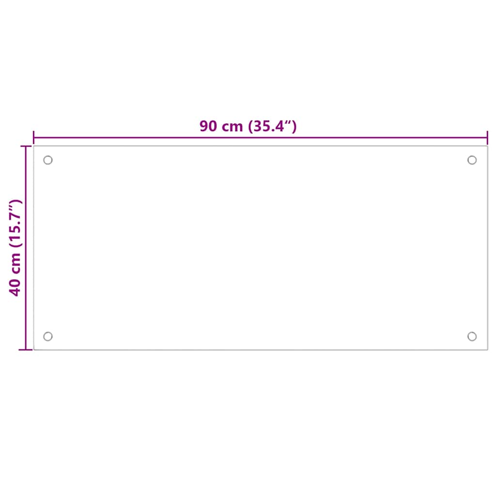 Kitchen Backsplash 2 pcs Transparent 90 x 40 cm Tempered Glass