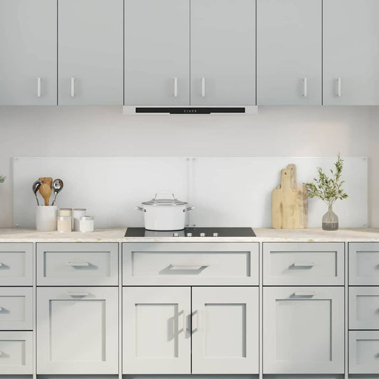Kitchen Backsplash 2 pcs Transparent 100 x 40 cm Tempered Glass