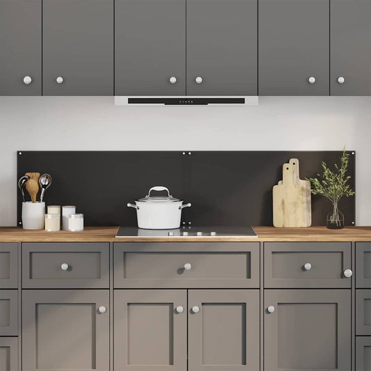 Kitchen Backsplash 2 pcs Black 90 x 40 cm Tempered Glass