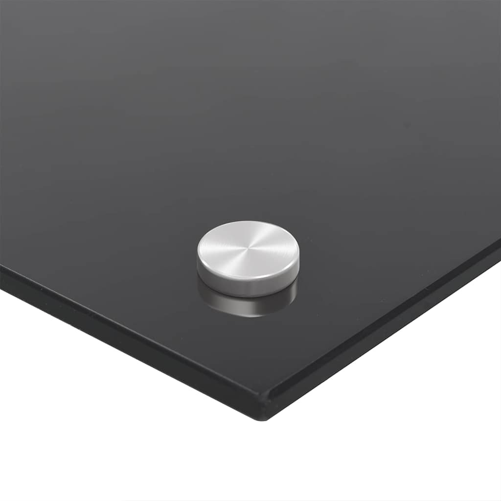Kitchen Backsplash 2 pcs Black 100 x 40 cm Tempered Glass