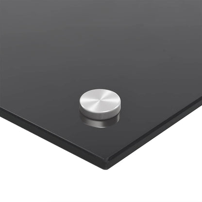 Kitchen Backsplash 2 pcs Black 100 x 40 cm Tempered Glass