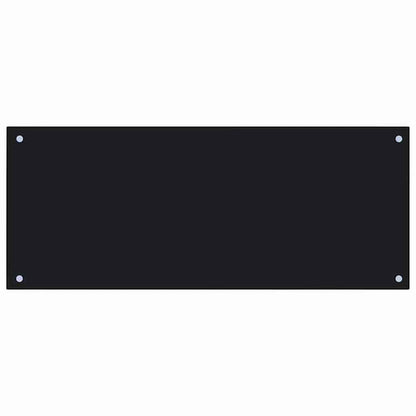Kitchen Backsplash 2 pcs Black 100 x 40 cm Tempered Glass