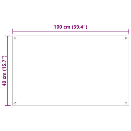 Kitchen Backsplash 2 pcs Black 100 x 40 cm Tempered Glass