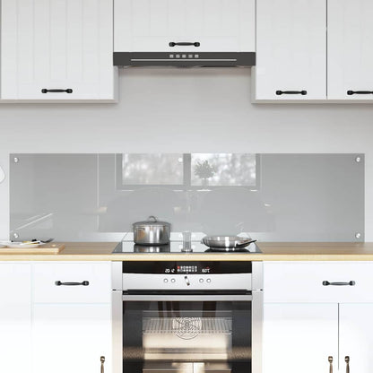 Kitchen Backsplash 2 pcs Light Grey 80 x 40 cm Tempered Glass