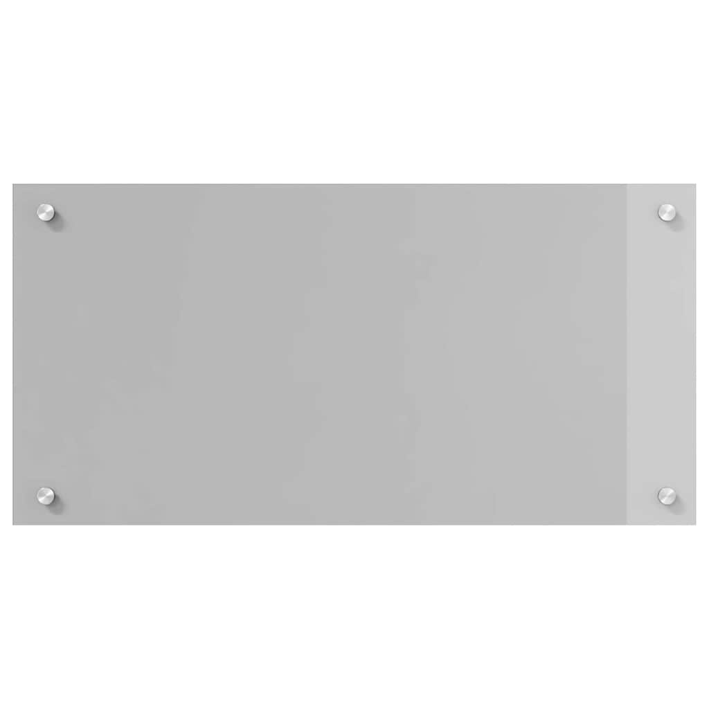 Kitchen Backsplash 2 pcs Light Grey 80 x 40 cm Tempered Glass