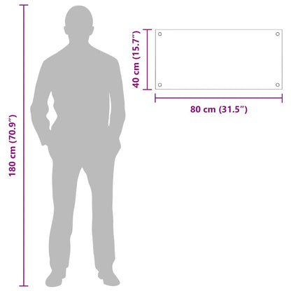 Kitchen Backsplash 2 pcs Light Grey 80 x 40 cm Tempered Glass