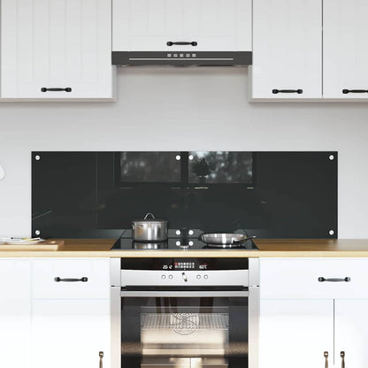 Kitchen Backsplash 2 pcs Dark Grey 70 x 40 cm Tempered Glass