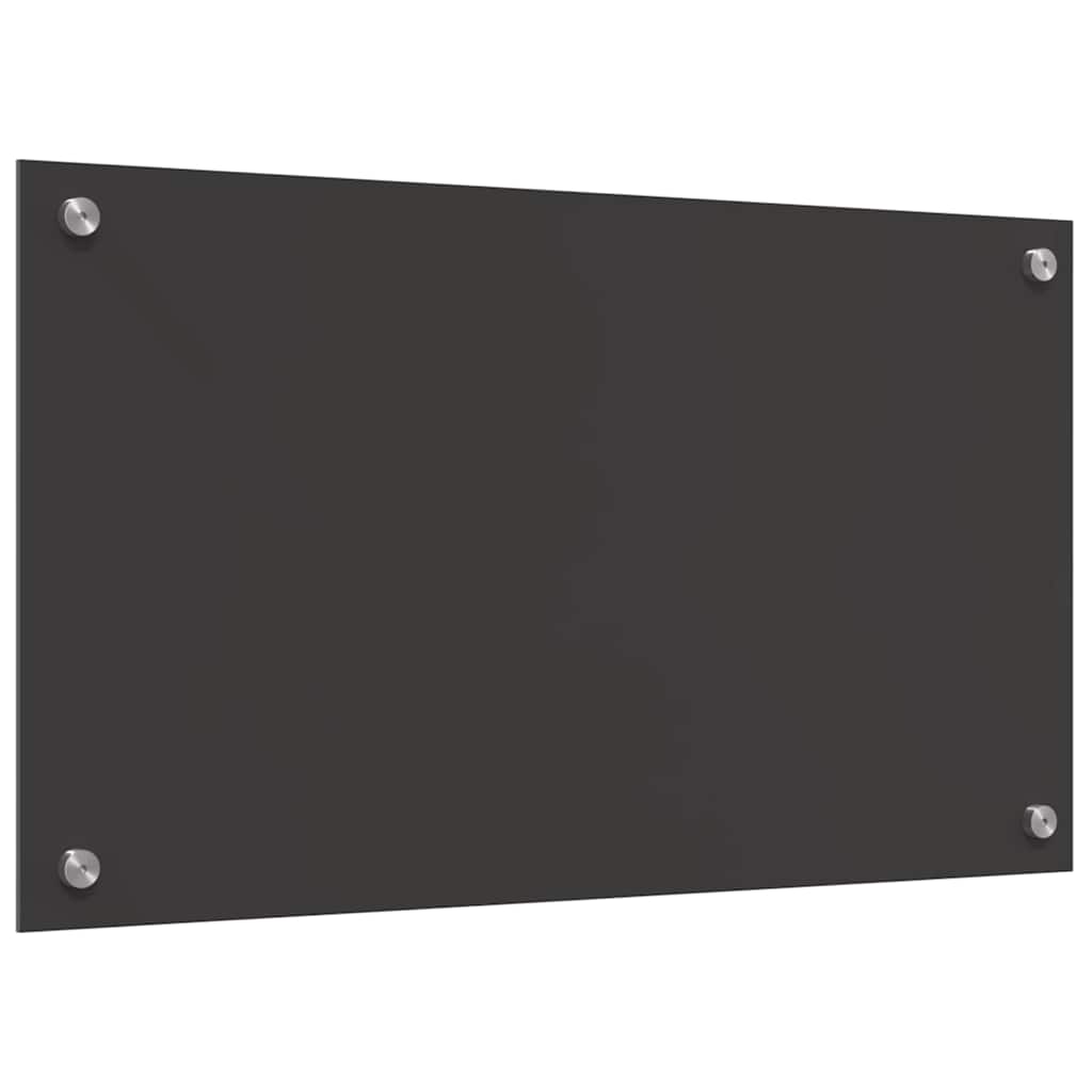 Kitchen Backsplash 2 pcs Dark Grey 70 x 40 cm Tempered Glass