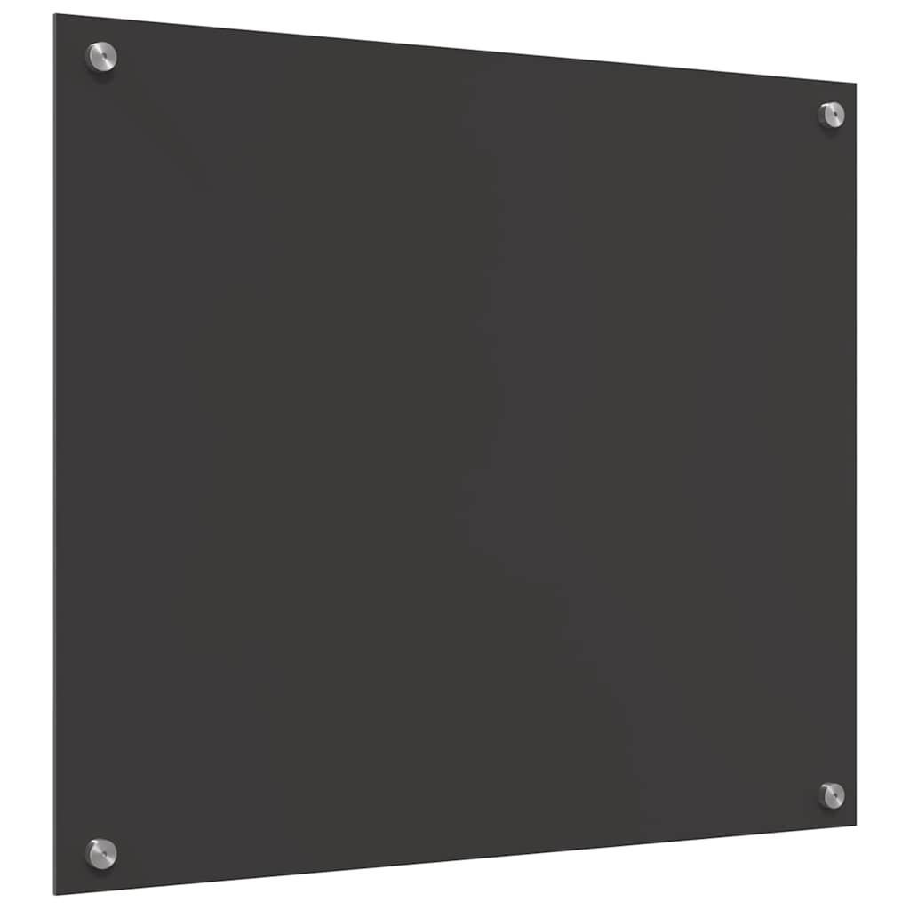 Kitchen Backsplash 2 pcs Dark Grey 70 x 60 cm Tempered Glass