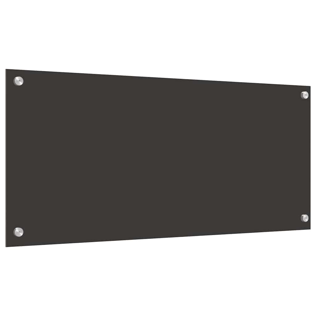 Kitchen Backsplash 2 pcs Dark Grey 90 x 40 cm Tempered Glass