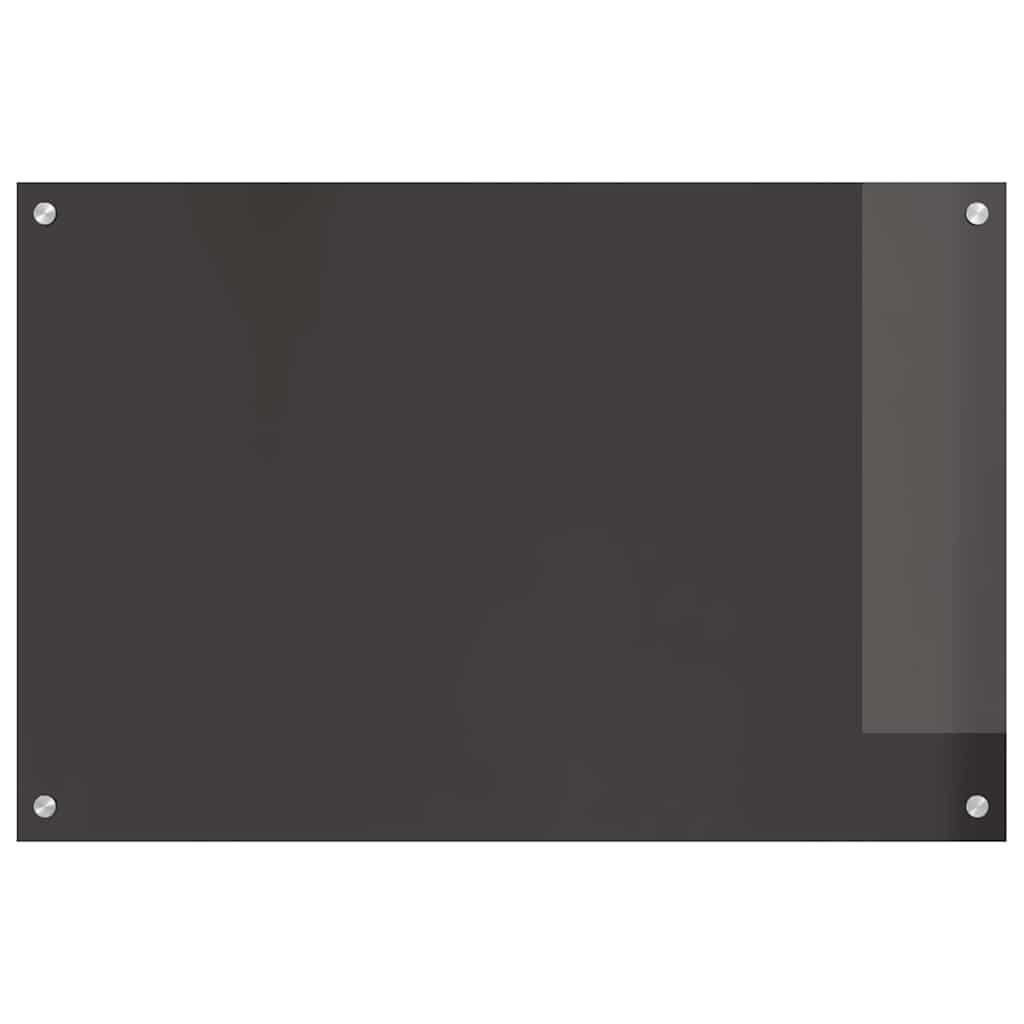 Kitchen Backsplash 2 pcs Dark Grey 90 x 60 cm Tempered Glass
