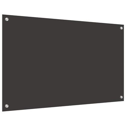 Kitchen Backsplash 2 pcs Dark Grey 100 x 60 cm Tempered Glass