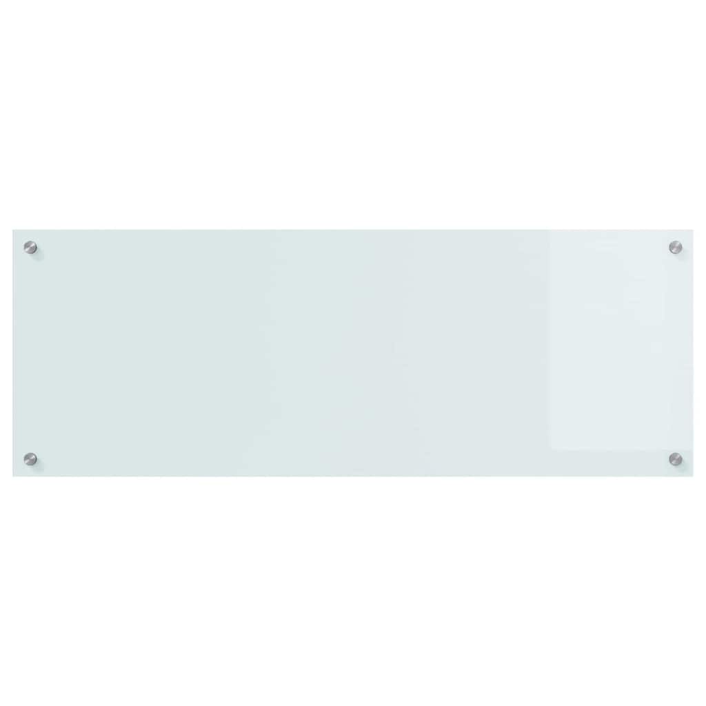 Kitchen Backsplash 2 pcs White 110 x 40 cm Tempered Glass