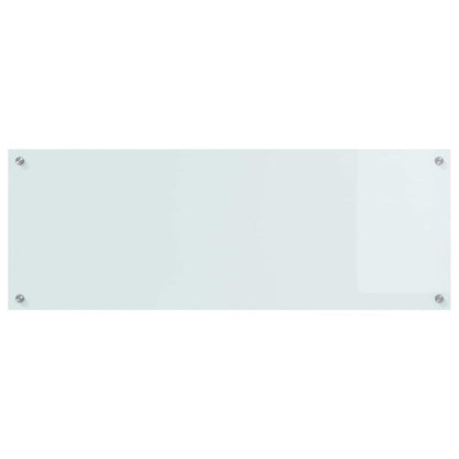 Kitchen Backsplash 2 pcs White 110 x 40 cm Tempered Glass