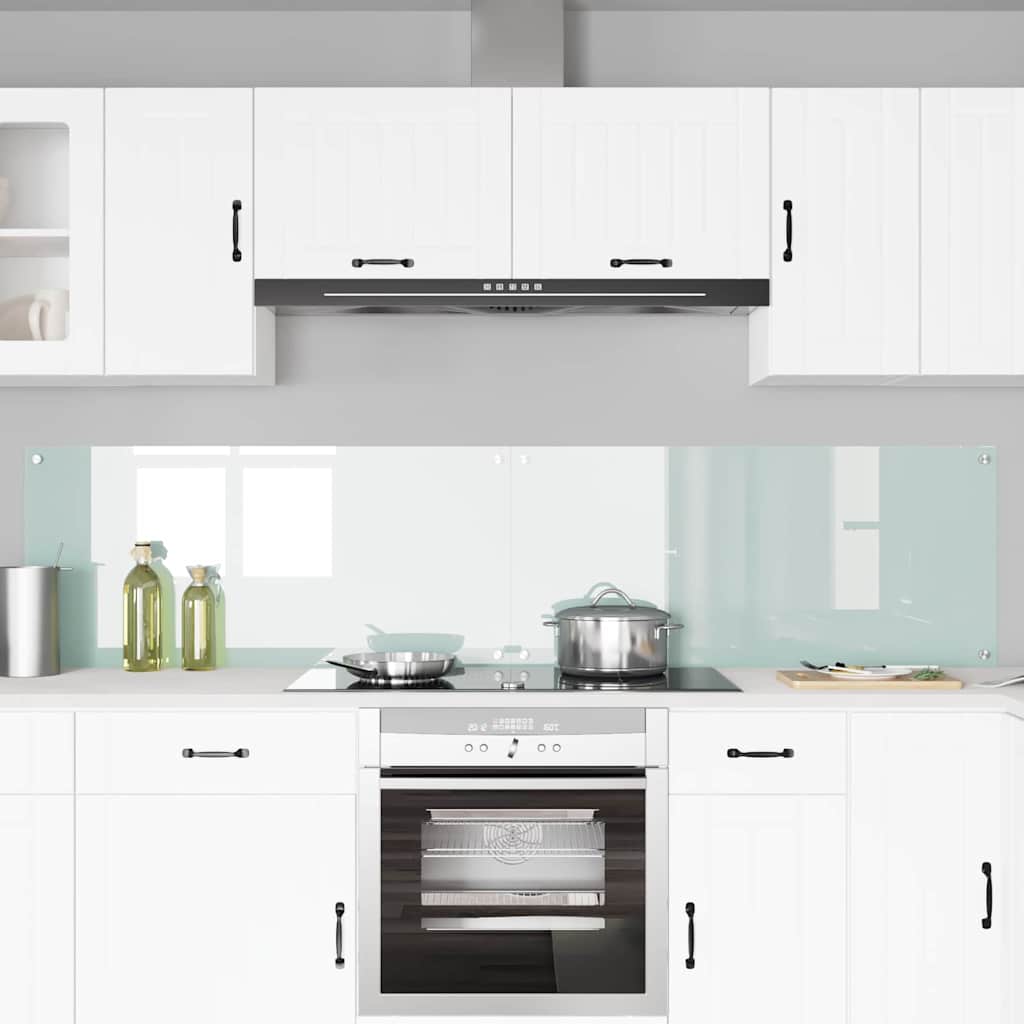 Kitchen Backsplash 2 pcs White 110 x 50 cm Tempered Glass