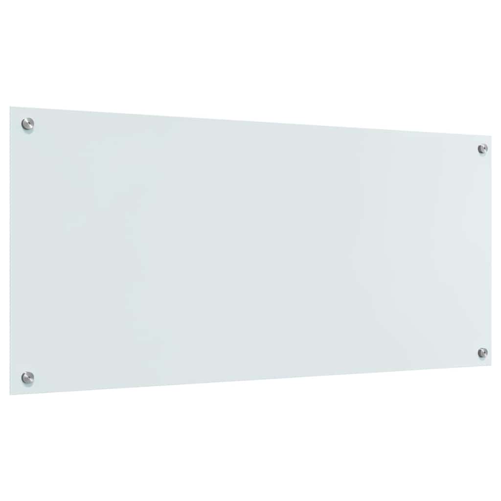 Kitchen Backsplash 2 pcs White 110 x 50 cm Tempered Glass