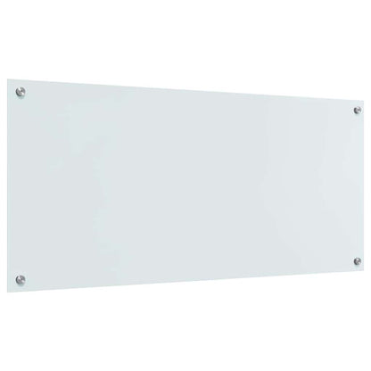 Kitchen Backsplash 2 pcs White 110 x 50 cm Tempered Glass