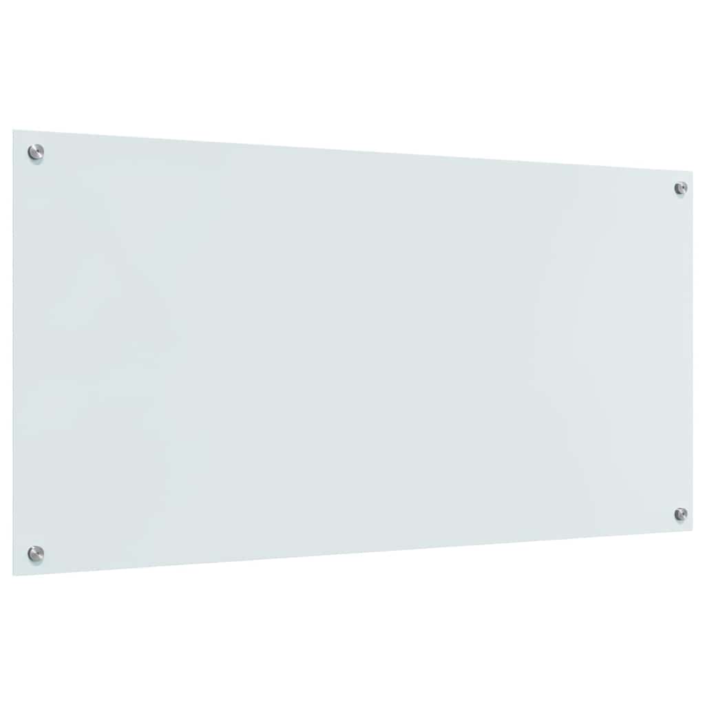 Kitchen Backsplash 2 pcs White 120 x 60 cm Tempered Glass