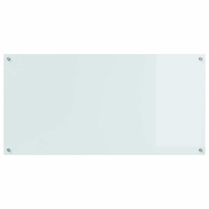Kitchen Backsplash 2 pcs White 120 x 60 cm Tempered Glass