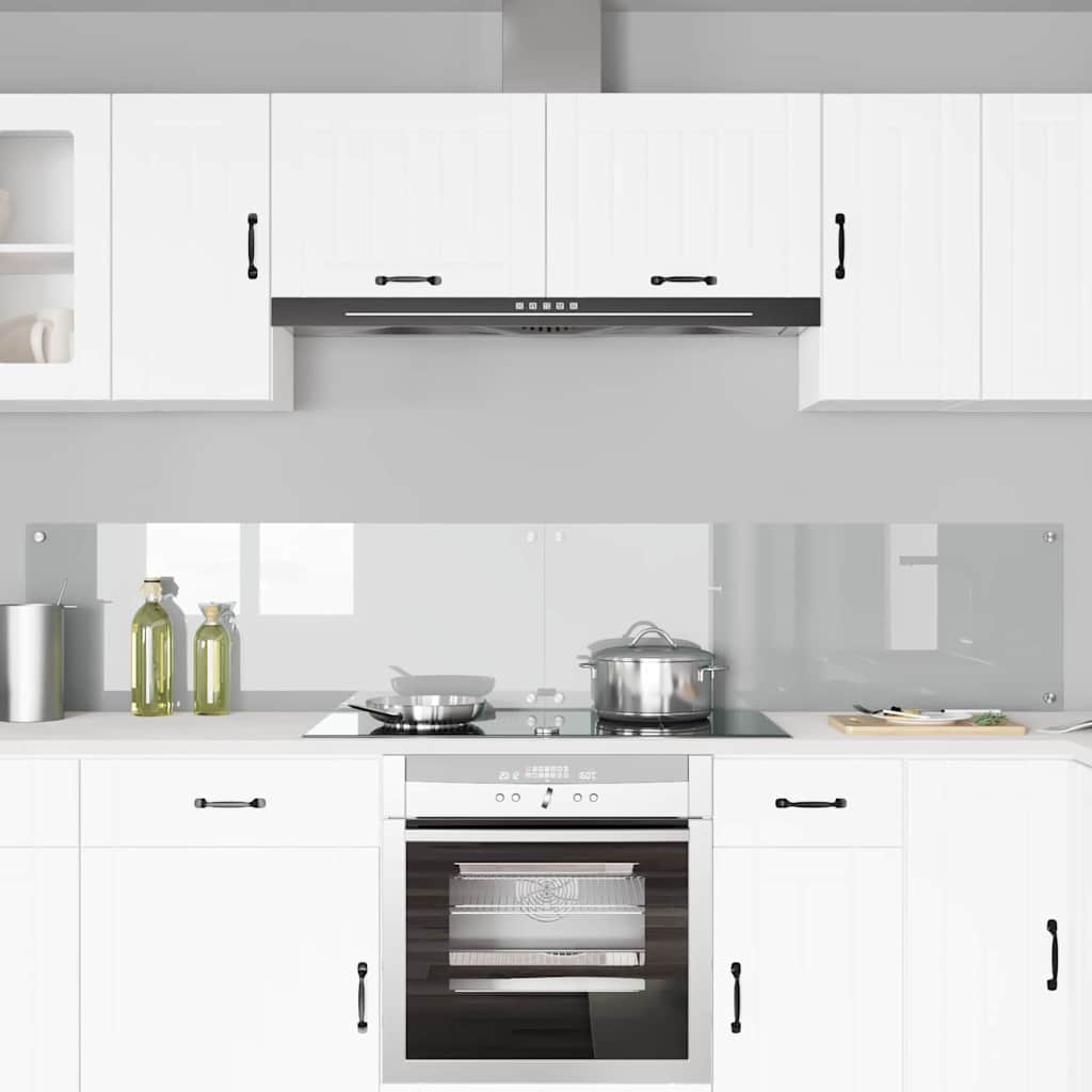 Kitchen Backsplash 2 pcs Transparent 110 x 40 cm Tempered Glass