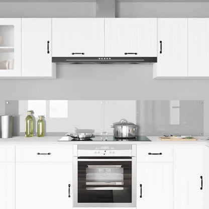 Kitchen Backsplash 2 pcs Transparent 110 x 40 cm Tempered Glass