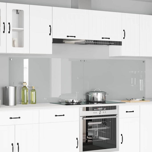 Kitchen Backsplash 2 pcs Transparent 110 x 60 cm Tempered Glass