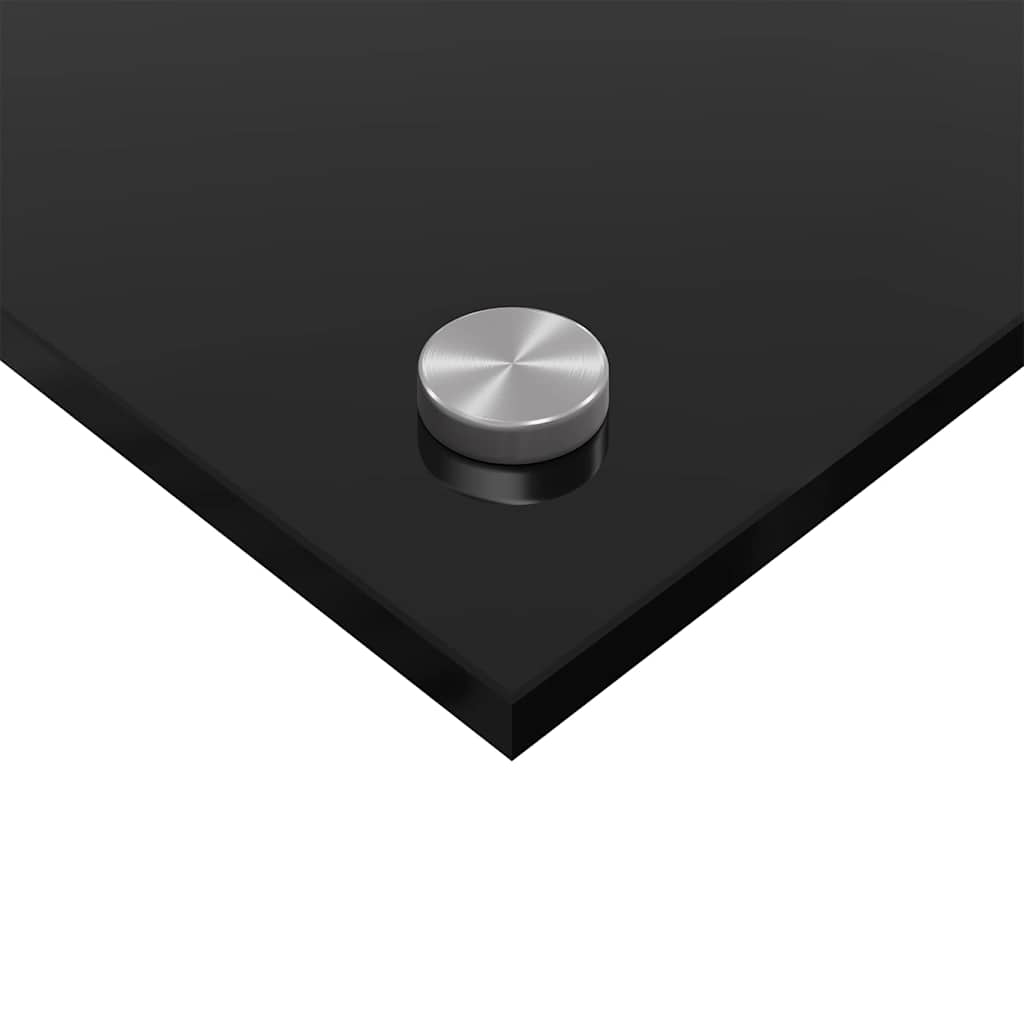 Kitchen Backsplash 2 pcs Black 110 x 40 cm Tempered Glass