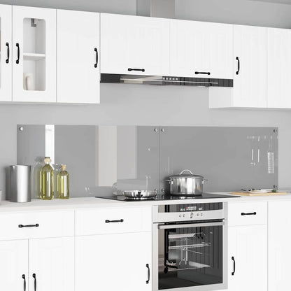 Kitchen Backsplash 2 pcs Light Grey 110 x 50 cm Tempered Glass