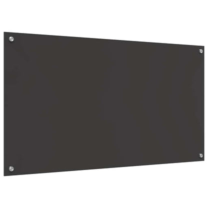 Kitchen Backsplash 2 pcs Dark Grey 110 x 60 cm Tempered Glass