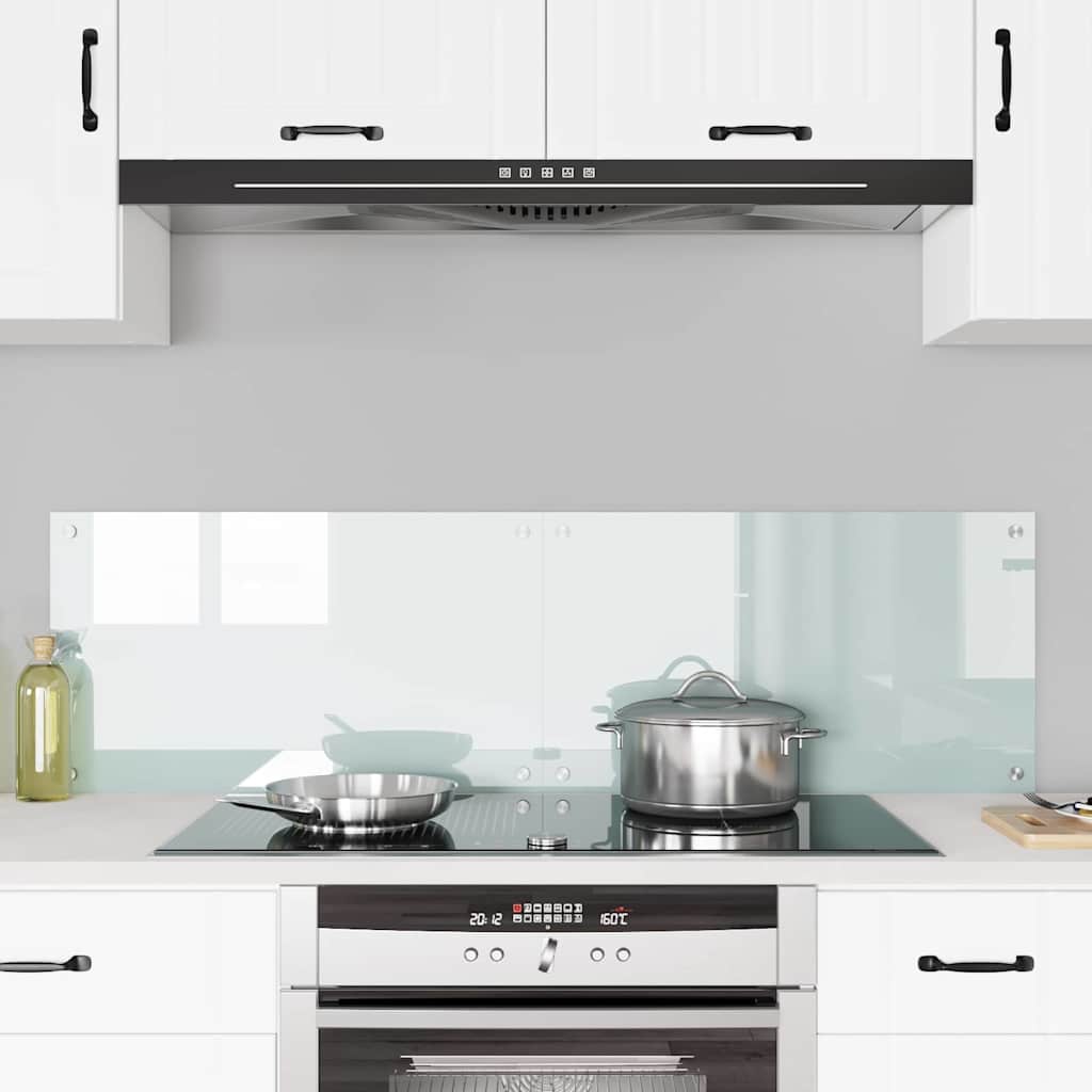Kitchen Backsplash 2 pcs White 70 x 40 cm Tempered Glass