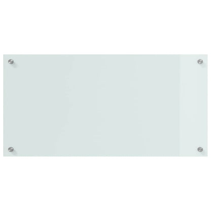 Kitchen Backsplash 2 pcs White 80 x 40 cm Tempered Glass
