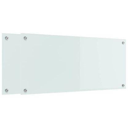 Kitchen Backsplash 2 pcs White 90 x 40 cm Tempered Glass