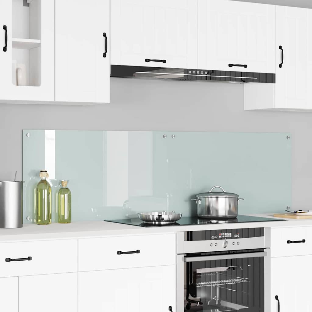 Kitchen Backsplash 2 pcs White 90 x 50 cm Tempered Glass