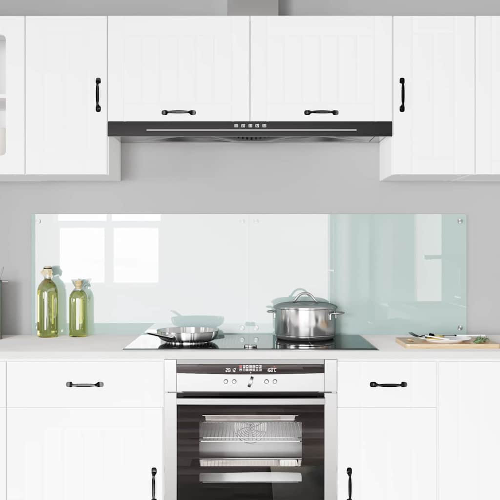 Kitchen Backsplash 2 pcs White 90 x 50 cm Tempered Glass