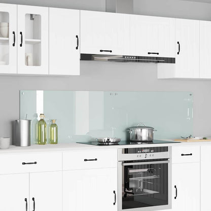 Kitchen Backsplash 2 pcs White 100 x 50 cm Tempered Glass