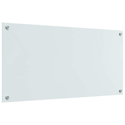 Kitchen Backsplash 2 pcs White 100 x 50 cm Tempered Glass