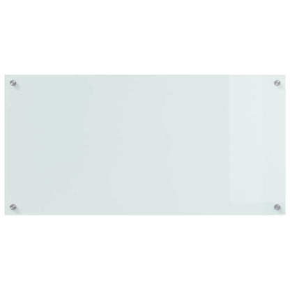 Kitchen Backsplash 2 pcs White 100 x 50 cm Tempered Glass