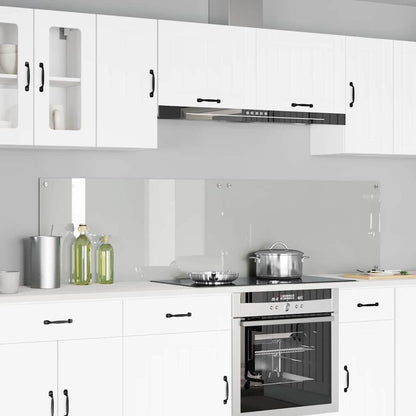 Kitchen Backsplash 2 pcs Transparent 100 x 50 cm Tempered Glass