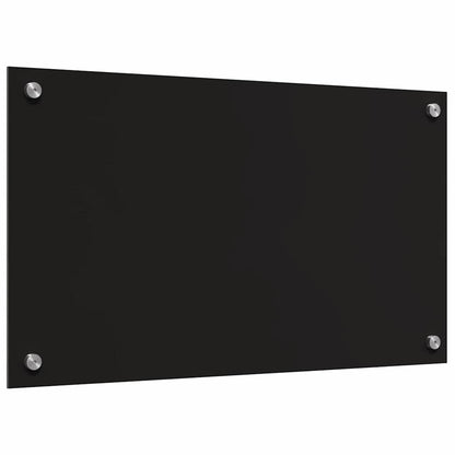 Kitchen Backsplash 2 pcs Black 70 x 40 cm Tempered Glass