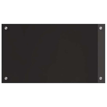 Kitchen Backsplash 2 pcs Black 70 x 40 cm Tempered Glass