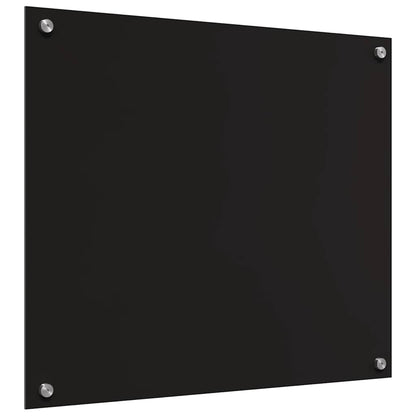 Kitchen Backsplash 2 pcs Black 70 x 60 cm Tempered Glass