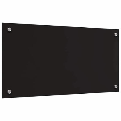 Kitchen Backsplash 2 pcs Black 80 x 40 cm Tempered Glass
