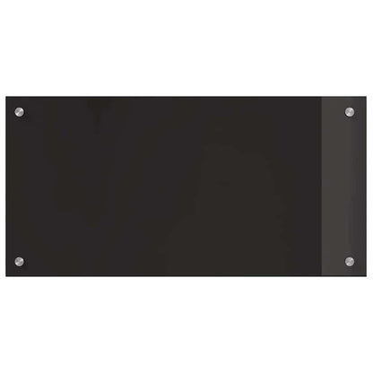 Kitchen Backsplash 2 pcs Black 80 x 40 cm Tempered Glass