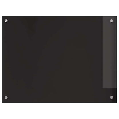 Kitchen Backsplash 2 pcs Black 80 x 60 cm Tempered Glass