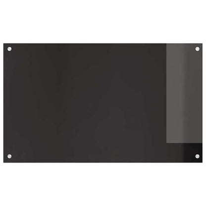 Kitchen Backsplash 2 pcs Black 100 x 60 cm Tempered Glass